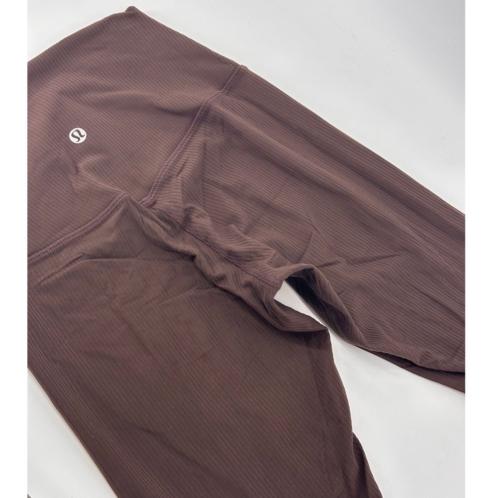 Lululemon Align High-Rise Ribbed Pant 23in Espresso Brown Size 2 Leggings NWOT